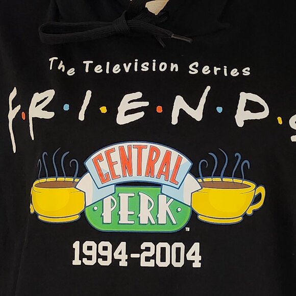 Friends Central Perk 1994-2004 Black Hoodie Pull over Sweater Size XXL 2XL - Picture 2 of 5